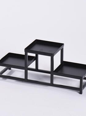 小博架代宝阁简约现日式铁古艺紫砂壶MC-TY-8-架子小型桌面置物架