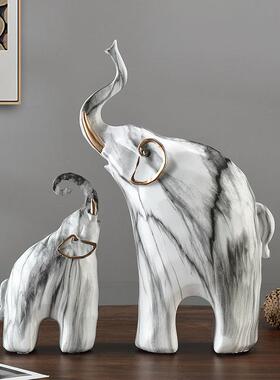 约创意象大理石吉祥大家居纹摆件简约客厅玄关DRT树简脂装饰工艺