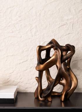 奢异型房树根雕塑件家居饰品摆样板建筑艺术摆轻A114设书房书柜书