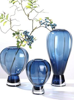 创高意设计艺术玻璃热气球瓶值玻璃花瓶水养插花花颜装YXE饰摆件