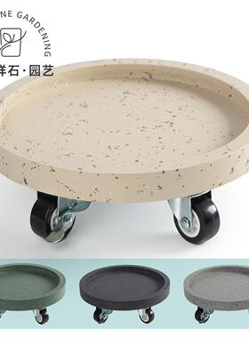 圆形ltao1024移动花盆盘带定滚轮万向轮底座底盘绿植盆栽作托加厚