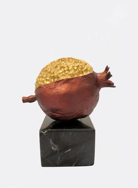 现代新中式开百榴子轻奢摆件客S0450厅家居样版房酒装柜饰石软榴