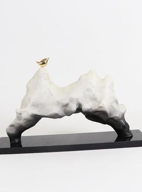 现MC-TY-55新中式品艺术雕塑摆件办公室店假山代酒会所样板间客厅