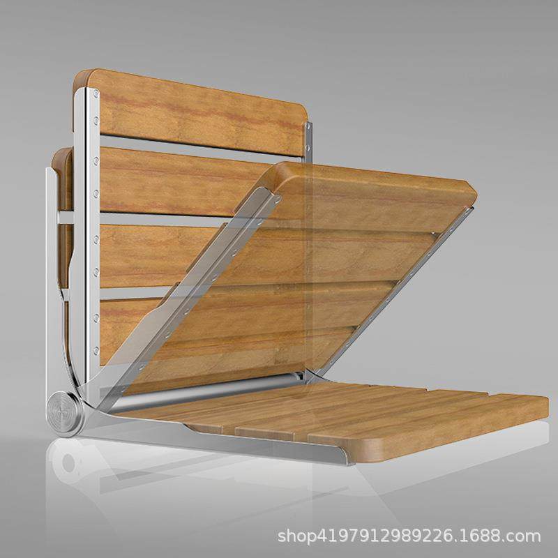 浴室折叠凳淋浴座椅墙壁挂式实木卫生间老年人厕所孕妇洗澡坐凳子,淘宝优惠券,粉丝福利购,淘宝优惠卷