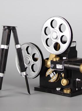 复仿放映机模真型怀旧创意店铺影橱窗陈列装1232饰品摆件摄院影古