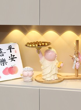 自由女神入户玄关鞋柜钥匙收纳摆件酒柜电视柜家居装饰品乔迁礼物