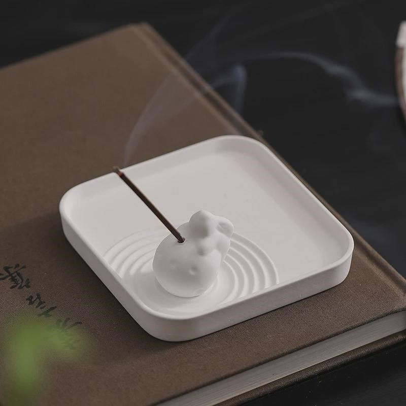 浮古 线香香插纯白色沉香檀香香座香托禅意室内家用 松塔香香插盘,淘宝优惠券,粉丝福利购,淘宝优惠卷