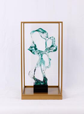 新中式雕XP-1252塑摆件样板房玄摆树脂设酒柜隔断柜轻奢高端软装