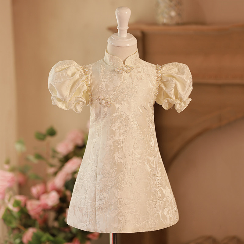 女童旗袍夏季改良中式周岁礼服女宝宝小女孩连衣裙儿童演出服高级,淘宝优惠券,粉丝福利购,淘宝优惠卷