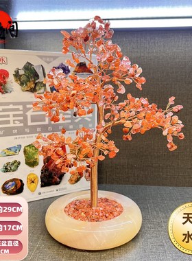 天然水晶树摆件原石招财转运家居客厅玄关酒柜开业乔迁礼物-567YP