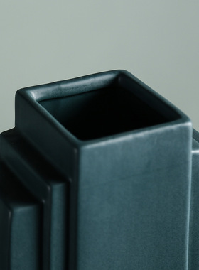 简约几何陶瓷花瓶摆件创意客厅桌面插花干花瓷器家居板房软装摆设