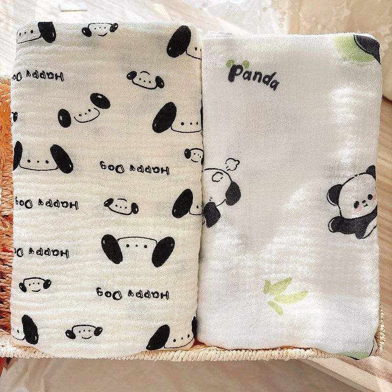 2条装薄款婴儿纱布盖毯纯棉裹布吸水纱布巾春夏季棉包被洗澡浴巾,淘宝优惠券,粉丝福利购,淘宝优惠卷