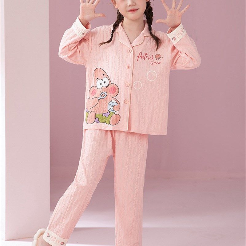 女童睡衣春秋季2024新款长袖纯棉中大童公主风女孩宝宝家居服套装,淘宝优惠券,粉丝福利购,淘宝优惠卷