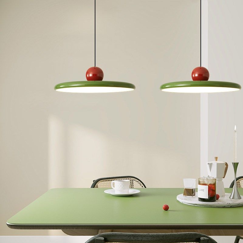 中古复古绿色飞碟灯餐厅极简约侘寂风卧室奶油风饭桌长线智能吊灯,淘宝优惠券,粉丝福利购,淘宝优惠卷