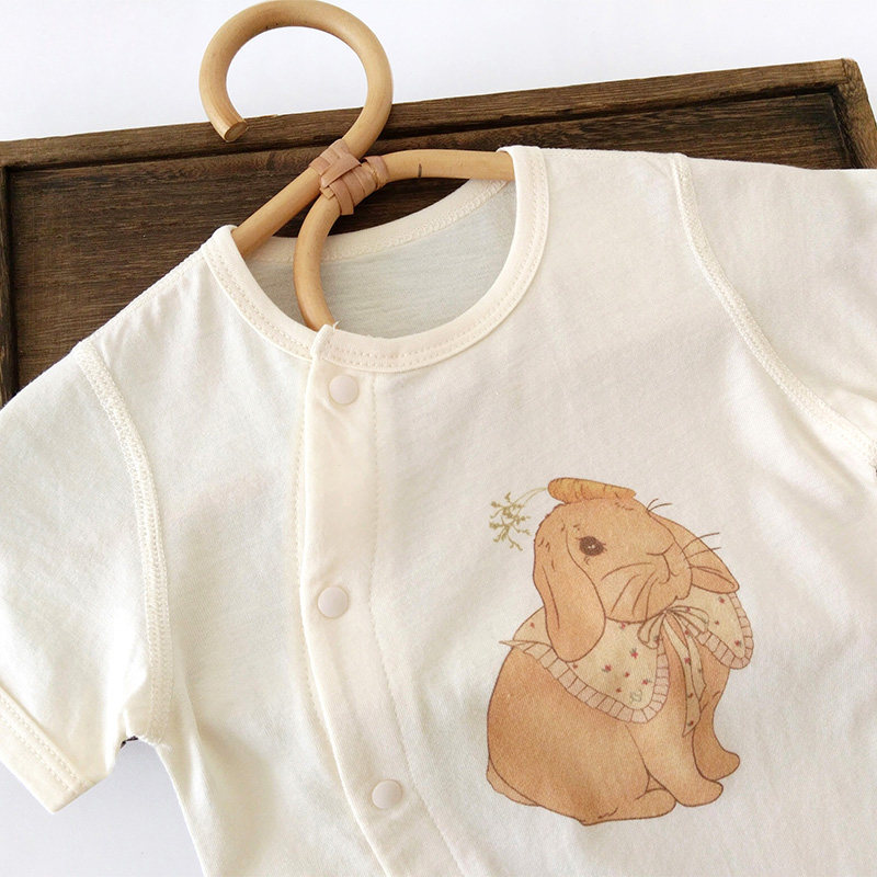 婴儿夏季套装竹棉柔软透气连体衣短袖薄款爬服宝宝空调服睡衣,淘宝优惠券,粉丝福利购,淘宝优惠卷