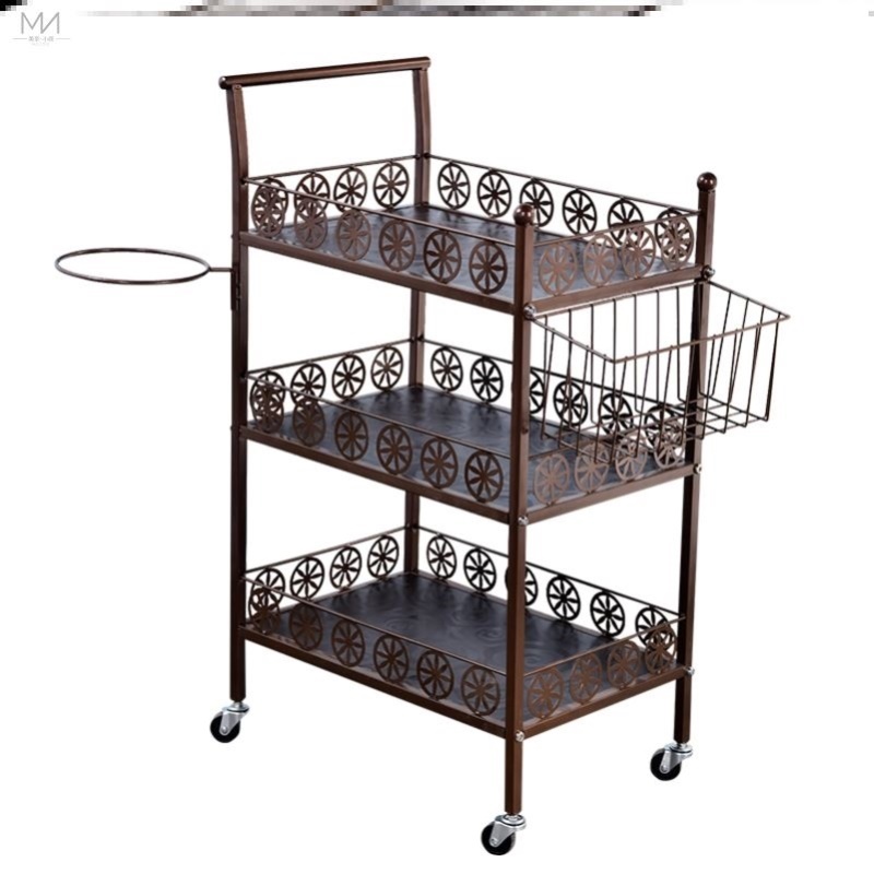 小推车美容院专用美容推车置物架三层铁艺美发工具车美甲火罐院小 - 图1