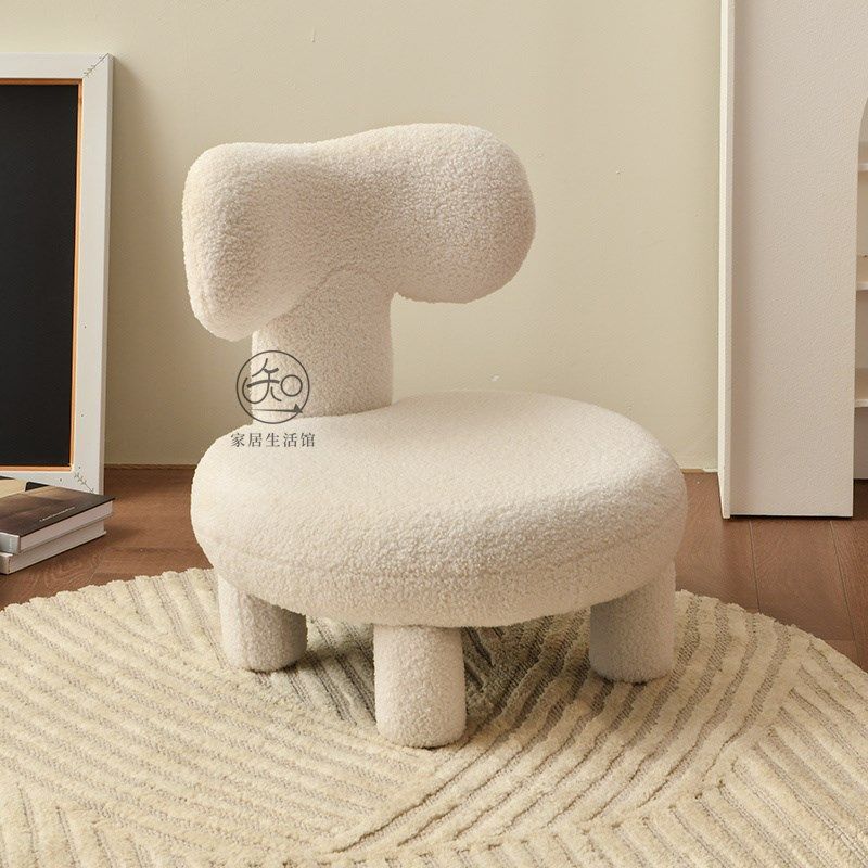 知一家居豆芽小沙发换鞋凳家用门口羊羔绒网红儿童阅读椅创意休闲,淘宝优惠券,粉丝福利购,淘宝优惠卷