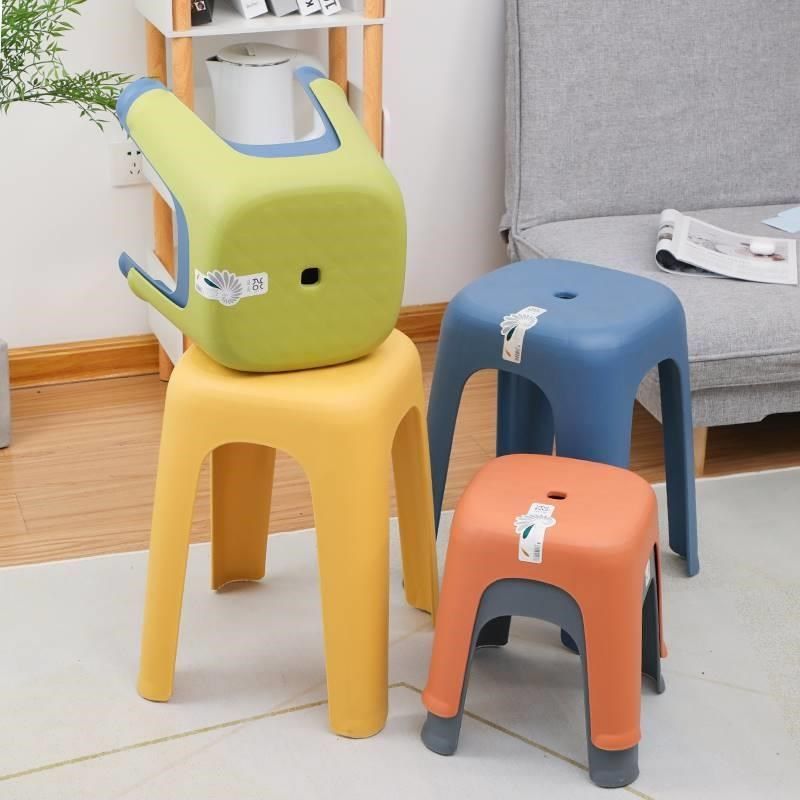 新款塑料加厚家用熟胶高凳防滑椅子可叠放不占空间餐桌板凳特厚,淘宝优惠券,粉丝福利购,淘宝优惠卷