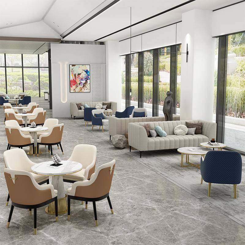 工厂直销桌椅组合卡座靠背软包椅子商用售楼部商务会客接待小圆桌,淘宝优惠券,粉丝福利购,淘宝优惠卷