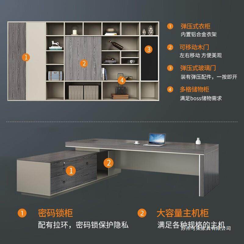 老板桌简约现代经理桌主管桌总裁办公室桌子老板桌椅组合家具单人,淘宝优惠券,粉丝福利购,淘宝优惠卷