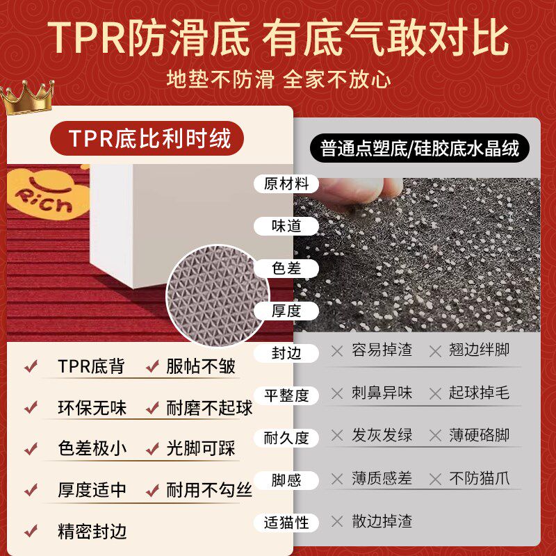 新年入户门地垫高级感喜庆家用红色新款地毯耐脏防滑门口玄关垫子,淘宝优惠券,粉丝福利购,淘宝优惠卷