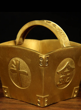 铜斗摆件 铜日进斗金摆件 铜米斗摆件