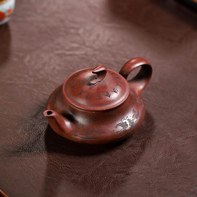 宜兴名家原矿铁血红砂紫砂壶观沧海一帆风顺茶壶功夫网红茶具,淘宝优惠券,粉丝福利购,淘宝优惠卷