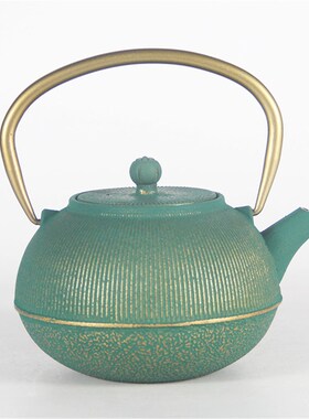 欧美式彩色铸铁壶煮茶泡茶壶室客厅家居饰品软装样板房间装饰摆件