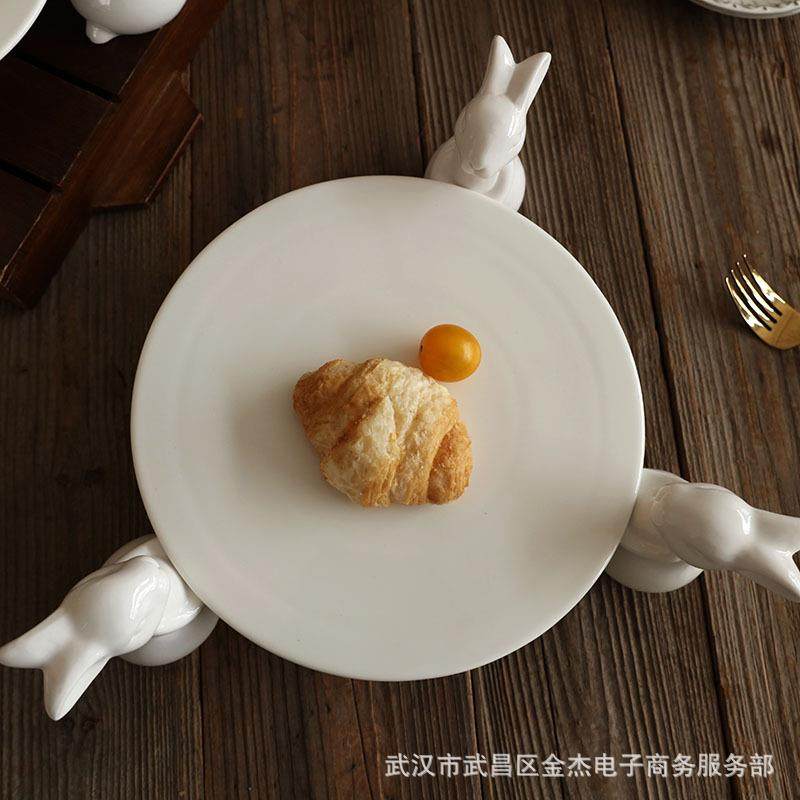 北欧兔展子蛋糕盘高脚果蛋糕盘茶点水盘宴会示托架下午茶甜无品牌,淘宝优惠券,粉丝福利购,淘宝优惠卷