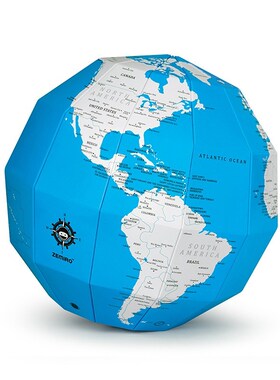 韩国进口ZEMIRO手工DIY自组地球仪桌面摆件工艺品 多彩世界