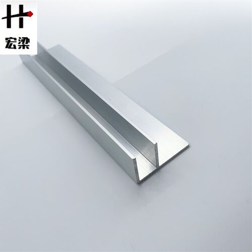 铝合金F槽40*25*2哑光银色预埋 玻璃卡槽固定地槽 包边滑轨槽 - 图1