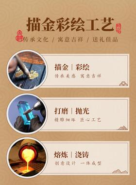 天然玉石安全扣松木饰品新中国风入口柜客厅家居书房典雅大气装饰
