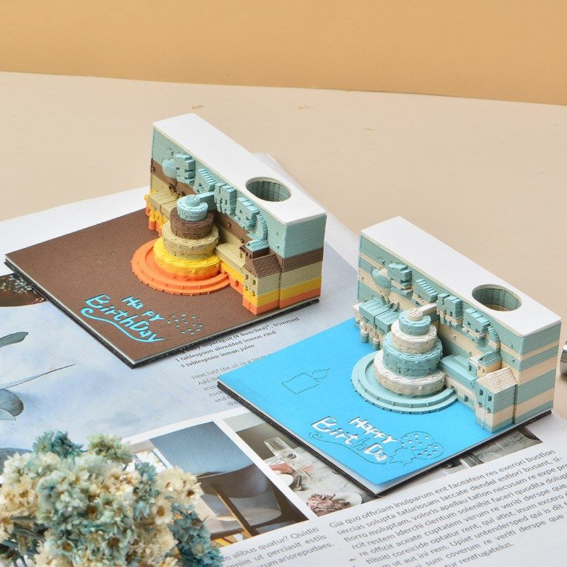 3D立体便签纸本便利贴创意建筑模型纸雕艺术品摆件高颜值礼物,淘宝优惠券,粉丝福利购,淘宝优惠卷