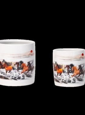 好看的陶瓷笔筒学生办公室桌面儿童女孩男孩轻奢高级感书房收纳盒