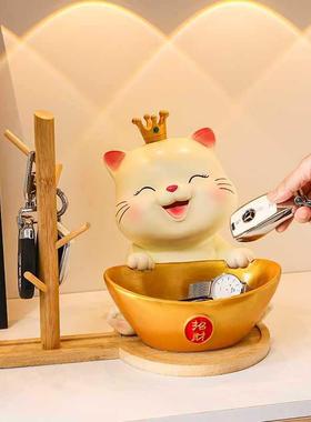 猫入户匙收纳玄关摆件门口鞋柜客厅家居饰F97T88MS装品乔新迁钥居