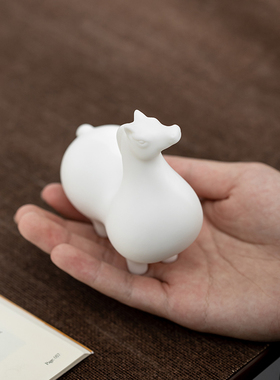 【德化白瓷】小唐马摆件 陶瓷素烧工艺 精品禅意家居生肖工艺装饰