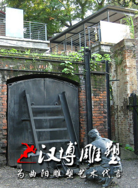 玻璃钢船厂工人岐主题公园铜像雕塑工人指挥控制吊钩园林建筑装饰