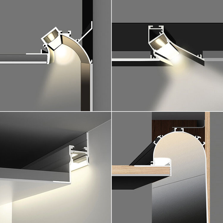 LED线性灯槽嵌入式无边框铝槽卧室客厅灯带线条灯走廊灯带洗墙灯 - 图1