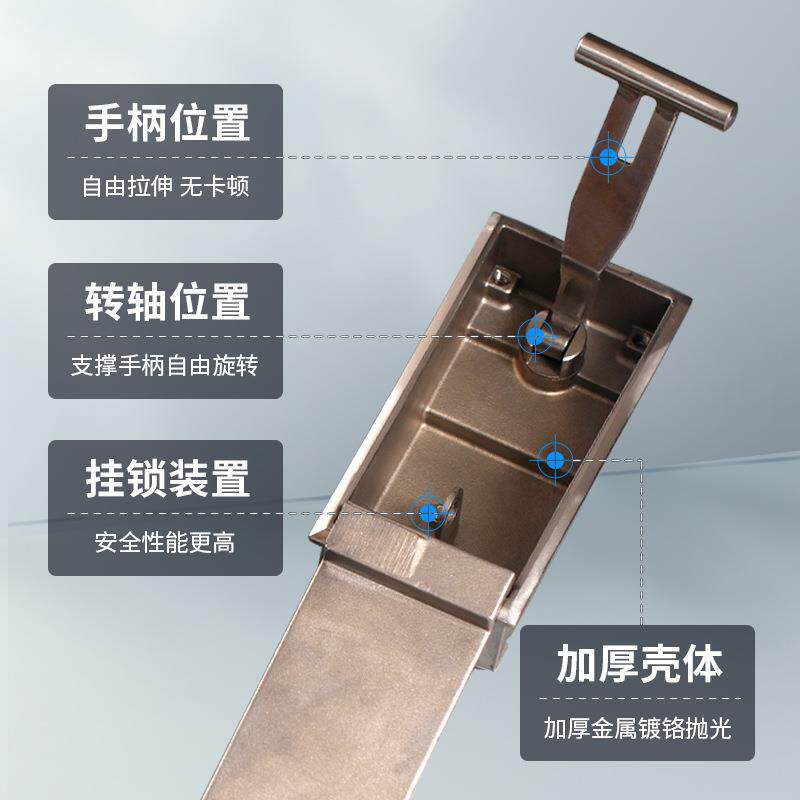 MS888 stainless steel MS887 box lock variable door cabinet lock without hanging hole 304 stainless steel chassis lock box 10300 electrical cabinet