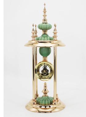 新款美式座91107钟摆件奢欧式时北钟家居厅客装饰品摆件轻高档台