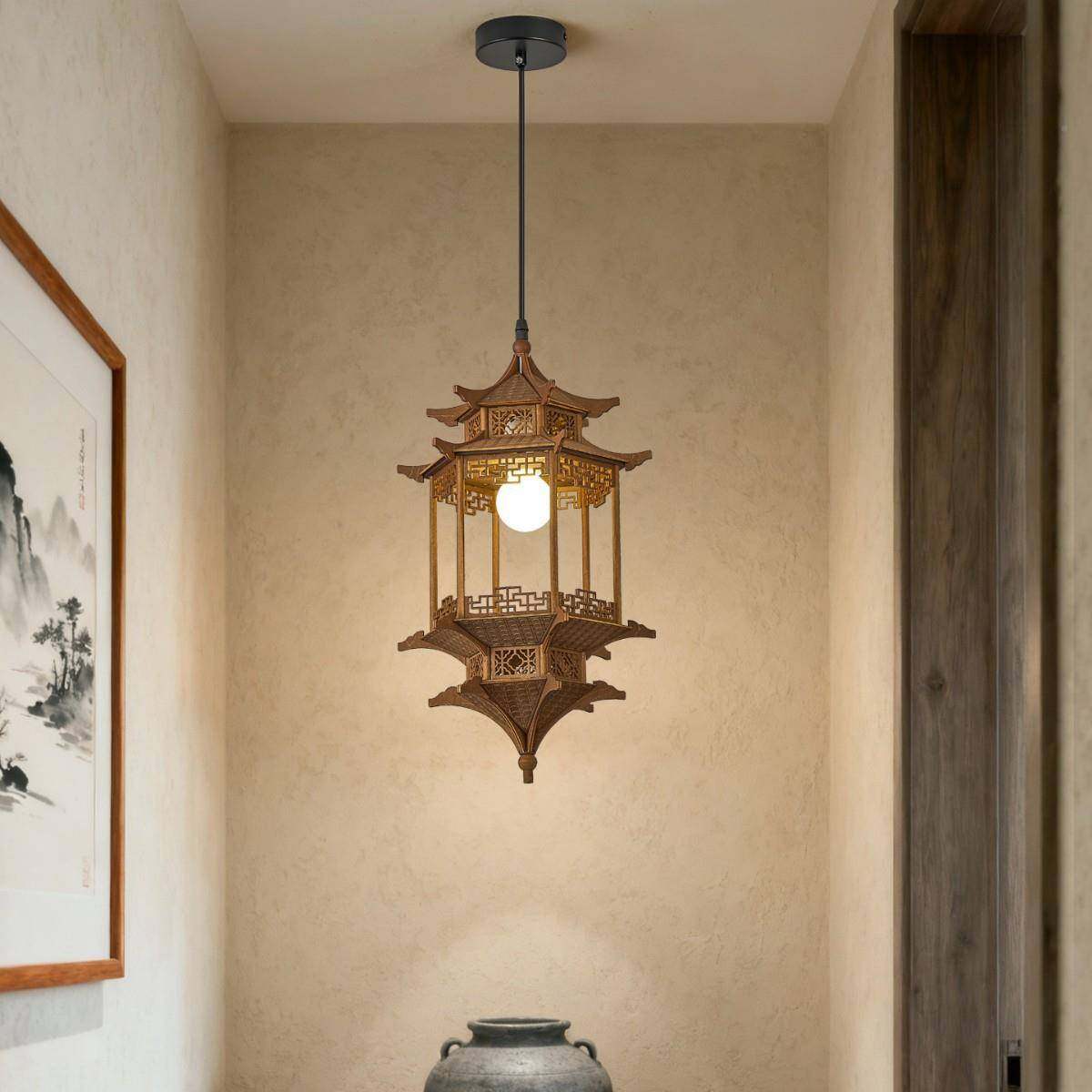 宋氏美实木关灯吊禅学意新中46414式玄入户凉亭茶室造型造景氛围,淘宝优惠券,粉丝福利购,淘宝优惠卷