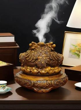 宝三足礼金YF八方蟾招财摆件进客厅办公室装饰品聚开业送礼品室内