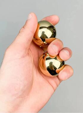黄铜实心按摩球健身经镜络按摩球心20221006面实黄铜球件创意手把