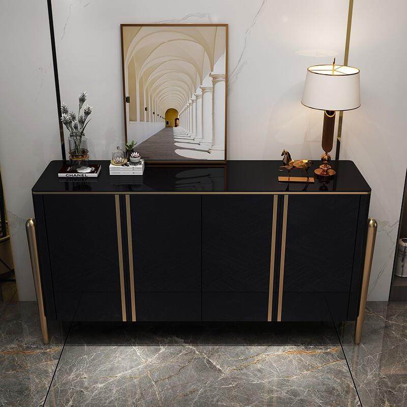 新中式入户玄关柜轻奢靠墙一体收纳边柜高档岩板餐边柜客厅装饰台,淘宝优惠券,粉丝福利购,淘宝优惠卷