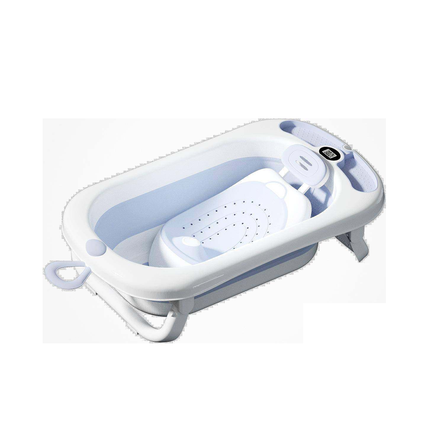 婴儿洗澡盆婴儿用品宝宝洗澡盆便携折叠浴盆浴架自动测温婴儿浴盆,淘宝优惠券,粉丝福利购,淘宝优惠卷