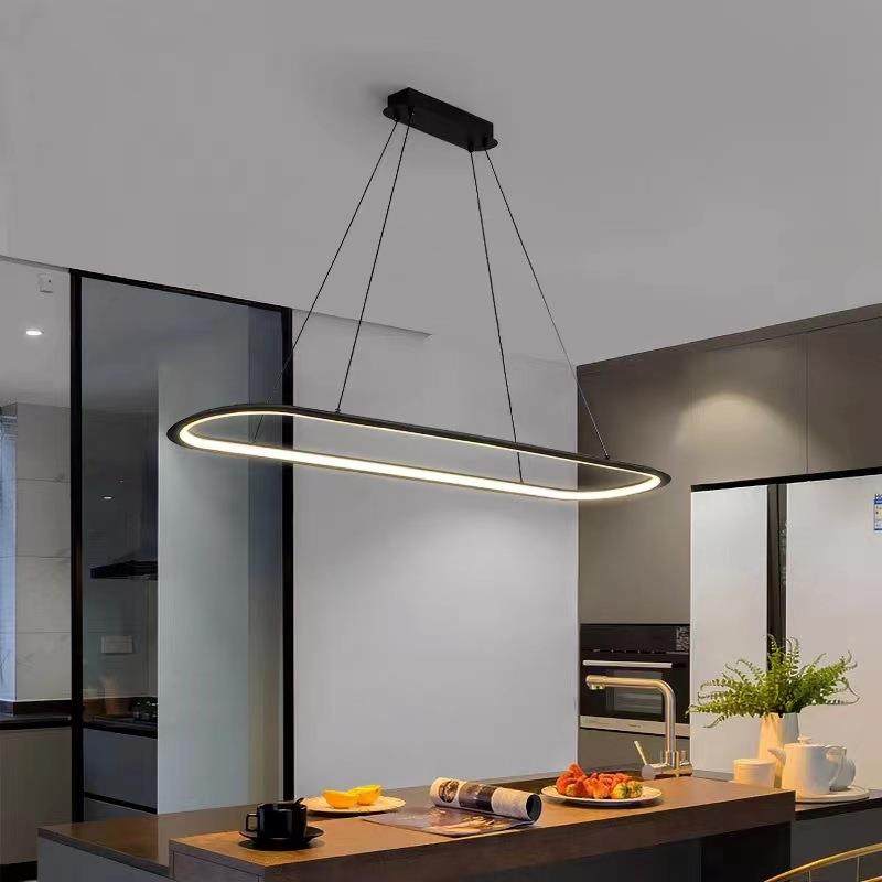 简约现代仛寂风餐厅吊灯北欧设计师款直播间服装店LED环形吊灯,淘宝优惠券,粉丝福利购,淘宝优惠卷