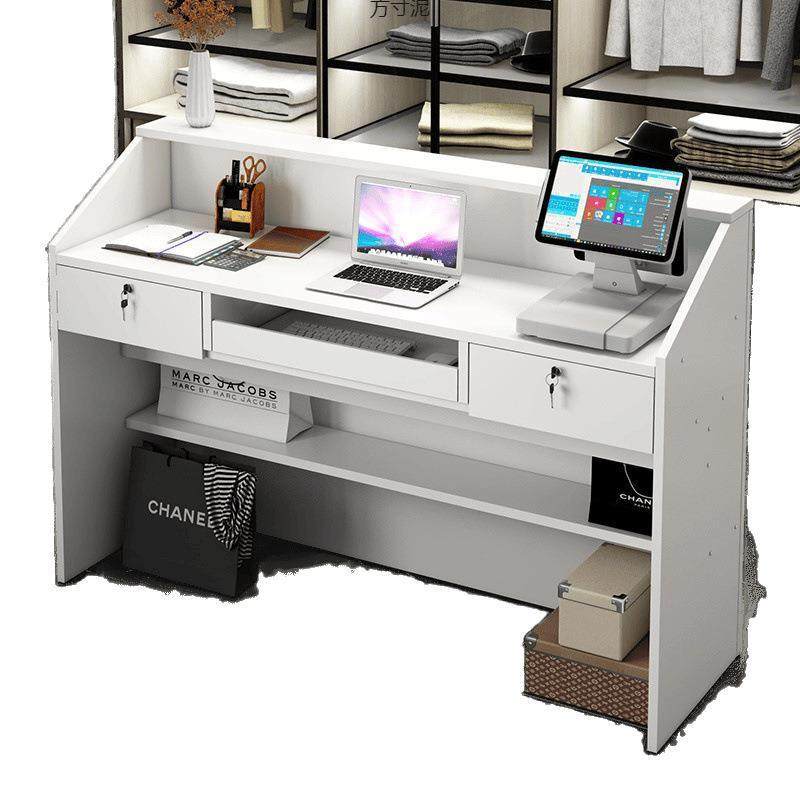 小型柜台收银台前台简约现代公司接待台院服装店超市吧台桌供应链,淘宝优惠券,粉丝福利购,淘宝优惠卷