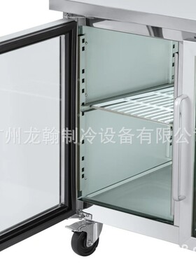 玻璃门冷藏冷冻工作台商用不锈钢平冷操作台厨房卧式冰箱冰柜