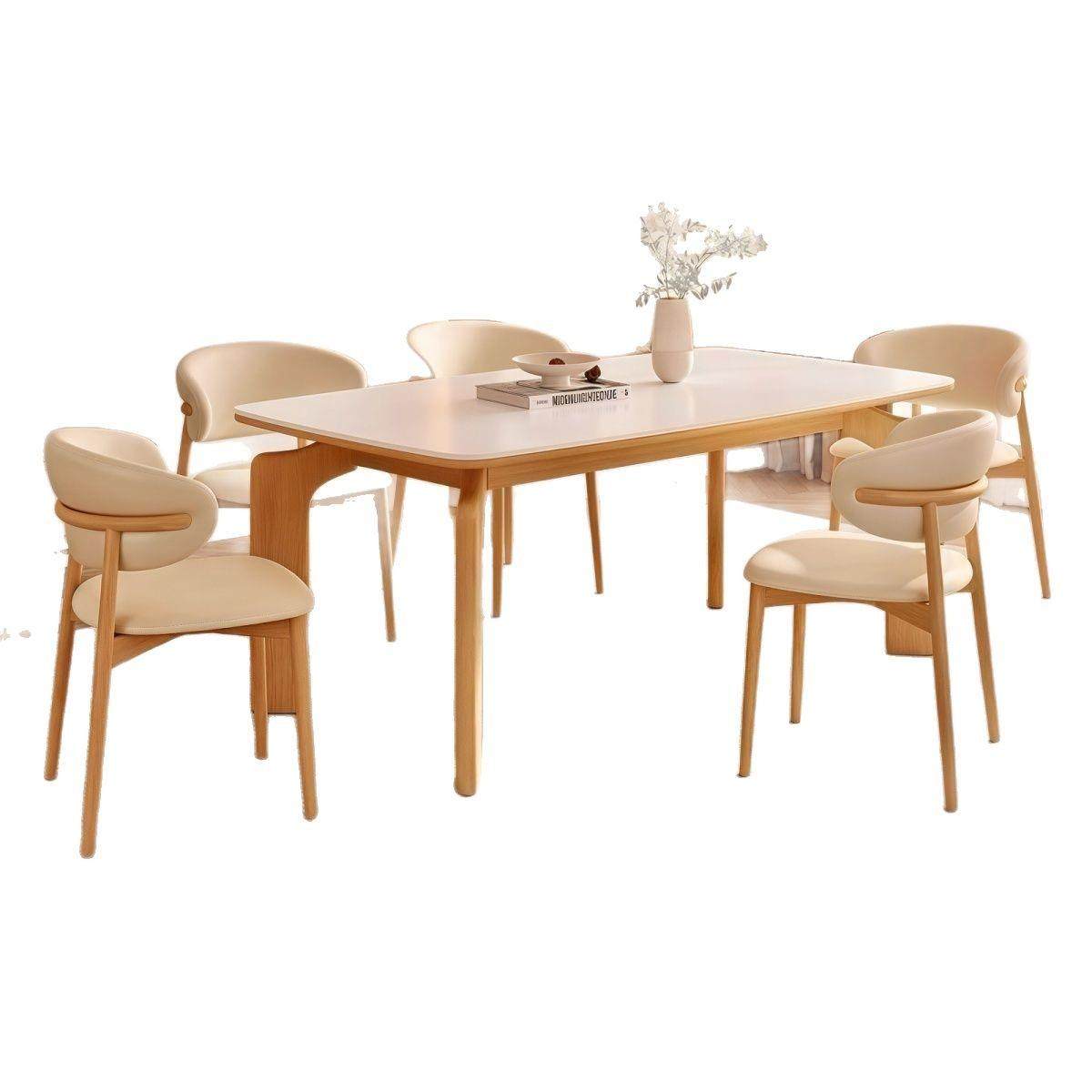 北欧腿岩板餐桌椅组合2025新款简约家用小户型长方形吃饭桌子,淘宝优惠券,粉丝福利购,淘宝优惠卷