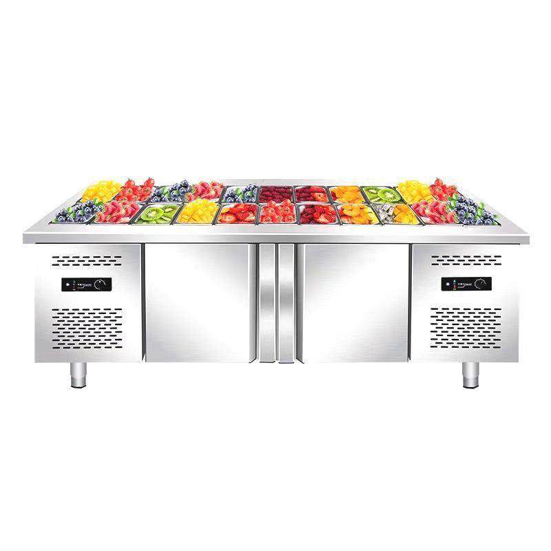 开槽保鲜工作台水果捞自选冰粥轻食冷藏冷夜市沙拉台商用展示柜,淘宝优惠券,粉丝福利购,淘宝优惠卷